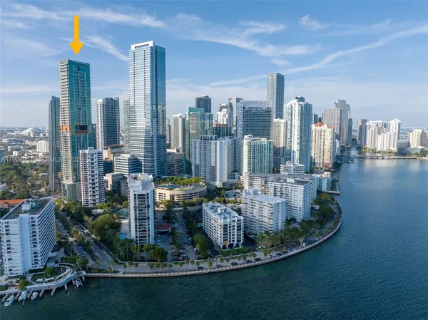 a view of a city with tall buildings