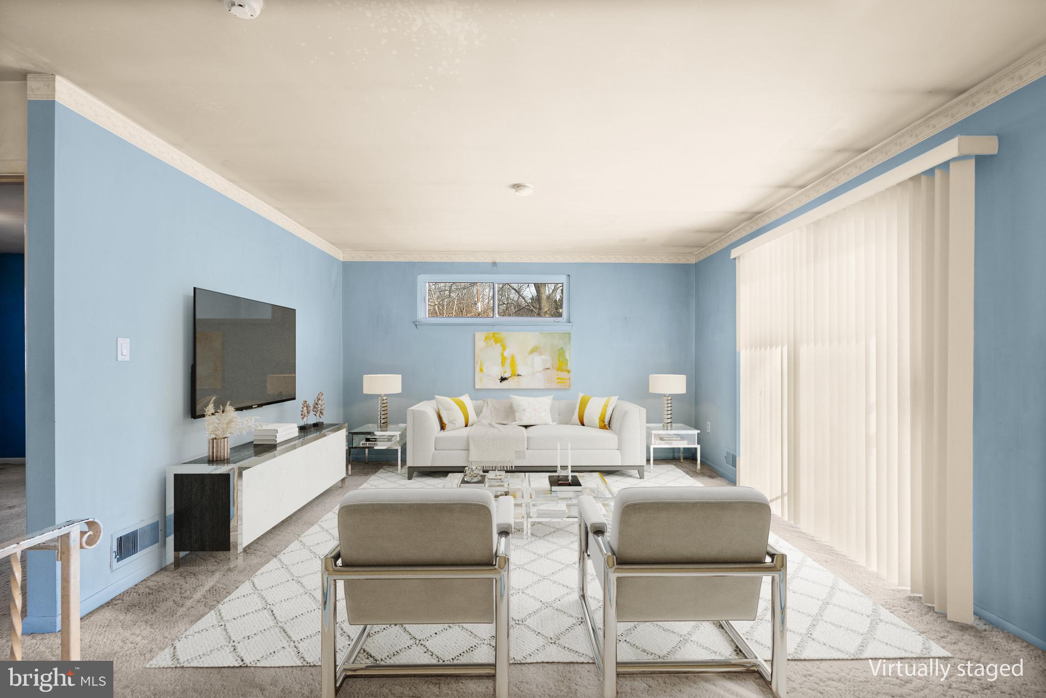 11411 Indigo Drive Beltsville, MD 20705 - Photo 8 of 40 a living room with fireplace furniture and a flat screen tv