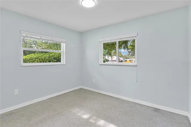 an empty room with a window