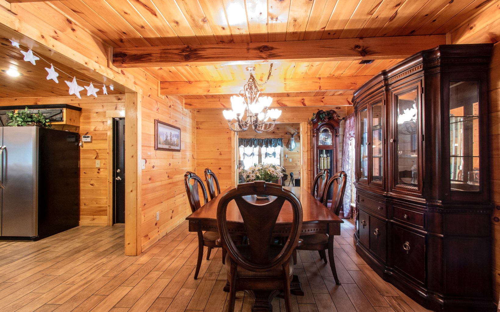 220 Bryant Farm Road Murphy, NC 28906 - Photo 23 of 52 a view of a dining room with furniture and chandelier
