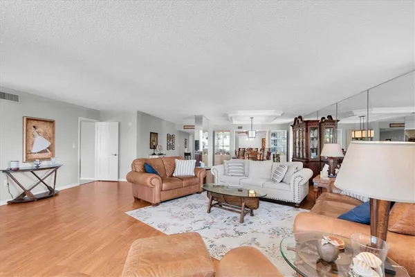 a living room with furniture and a couch