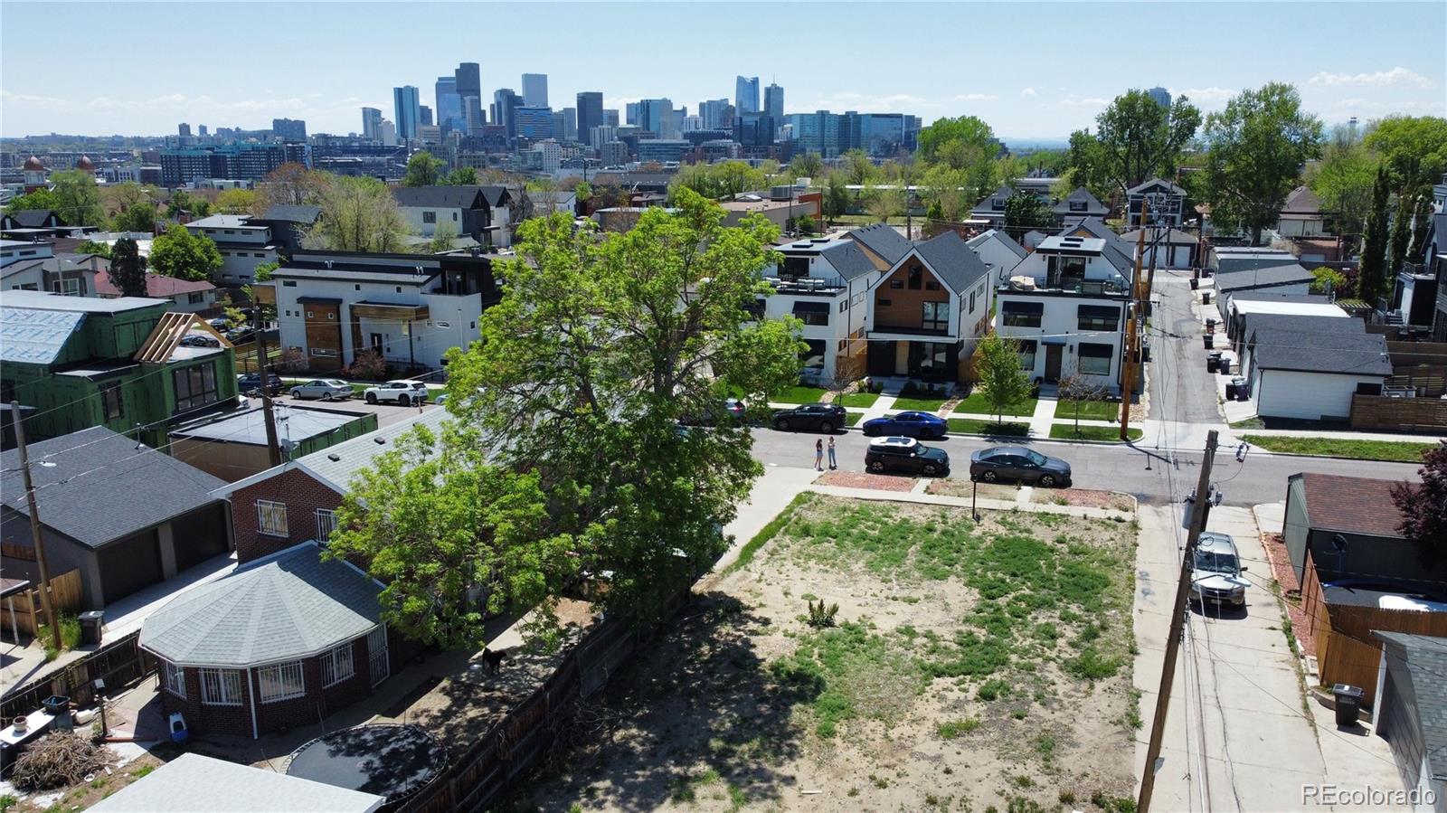 an aerial view of multiple house