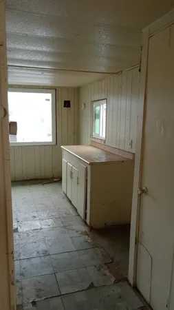 a room with a washer and dryer