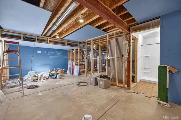 a view of storage and utility room