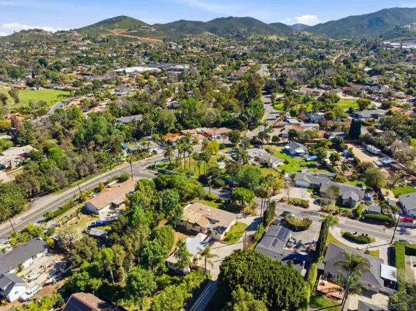 an aerial view of multiple house