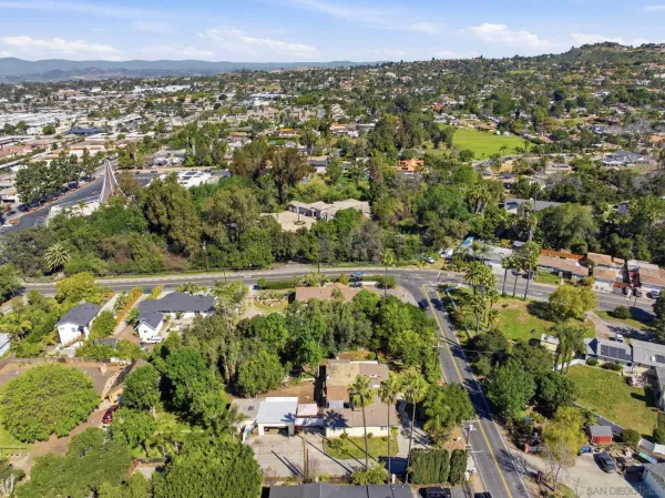 an aerial view of multiple house