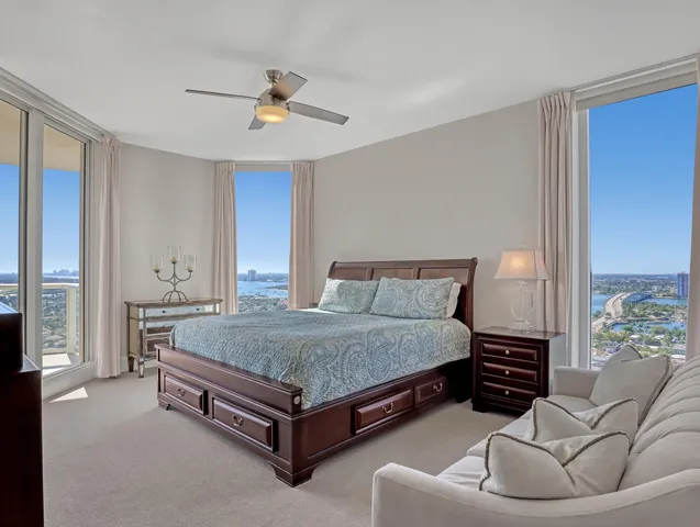 a view of a chair and table in the room