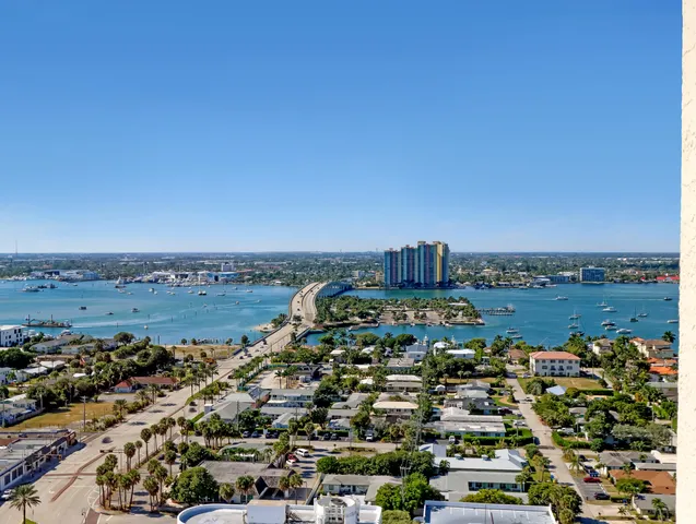 an aerial view of a city