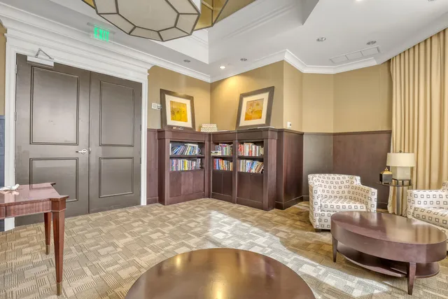 a view of an ocean and city