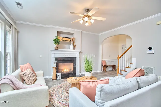 a view of a room that has a window