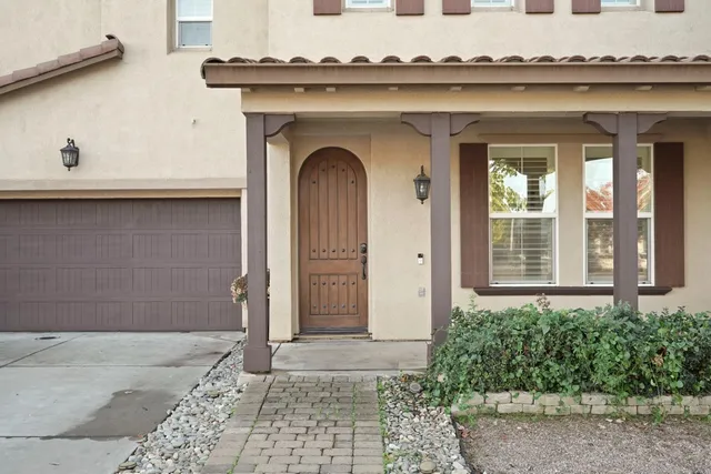 a front view of a house