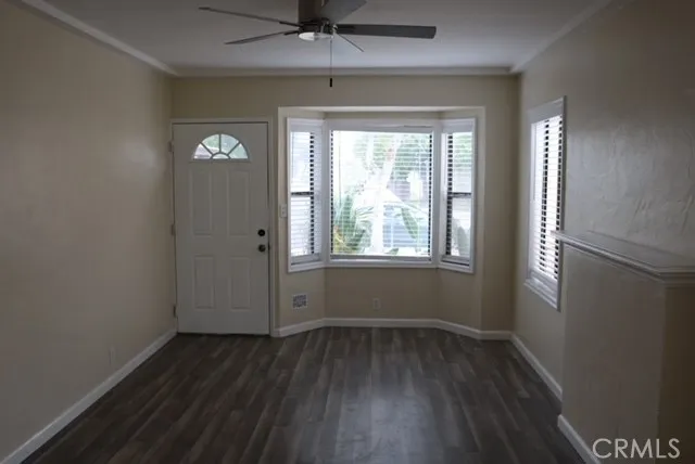 a view of a room with a closet
