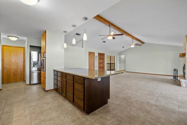 a view of a livingroom with a balcony