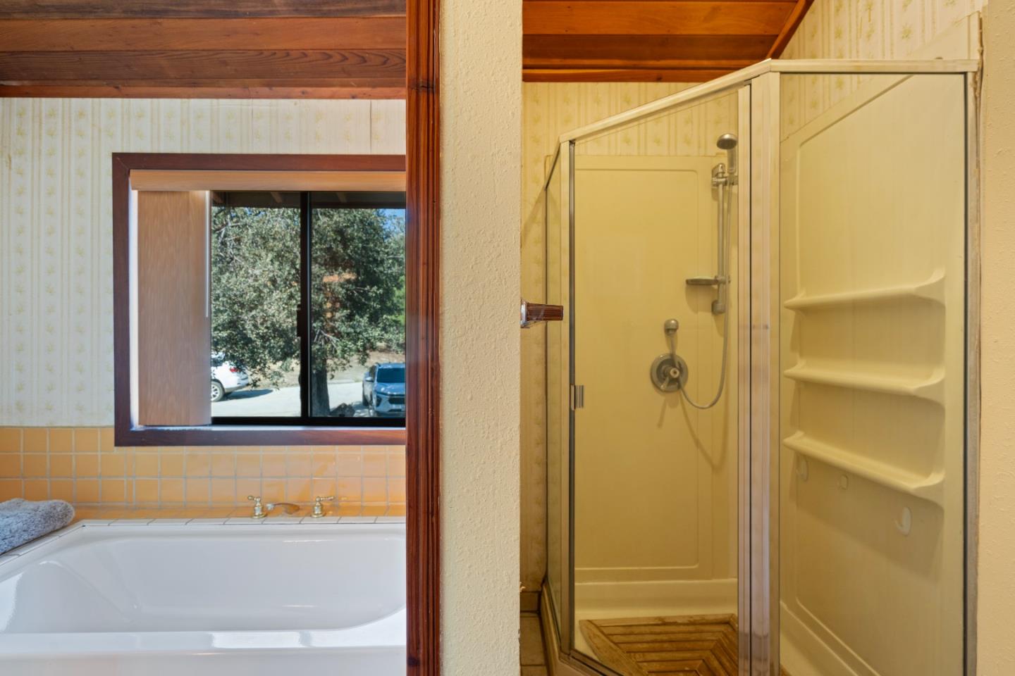 20101 Panoche Road Paicines, CA 95043 - Photo 36 of 97 a bathroom with a bathtub and a shower