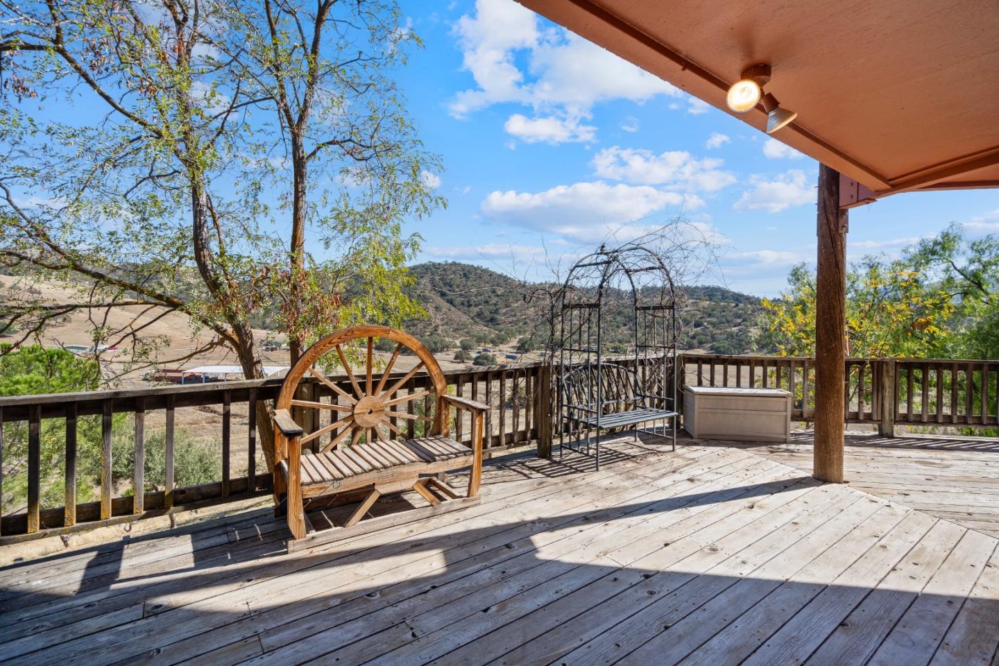 20101 Panoche Road Paicines, CA 95043 - Photo 45 of 97 a view of a balcony with wooden floor
