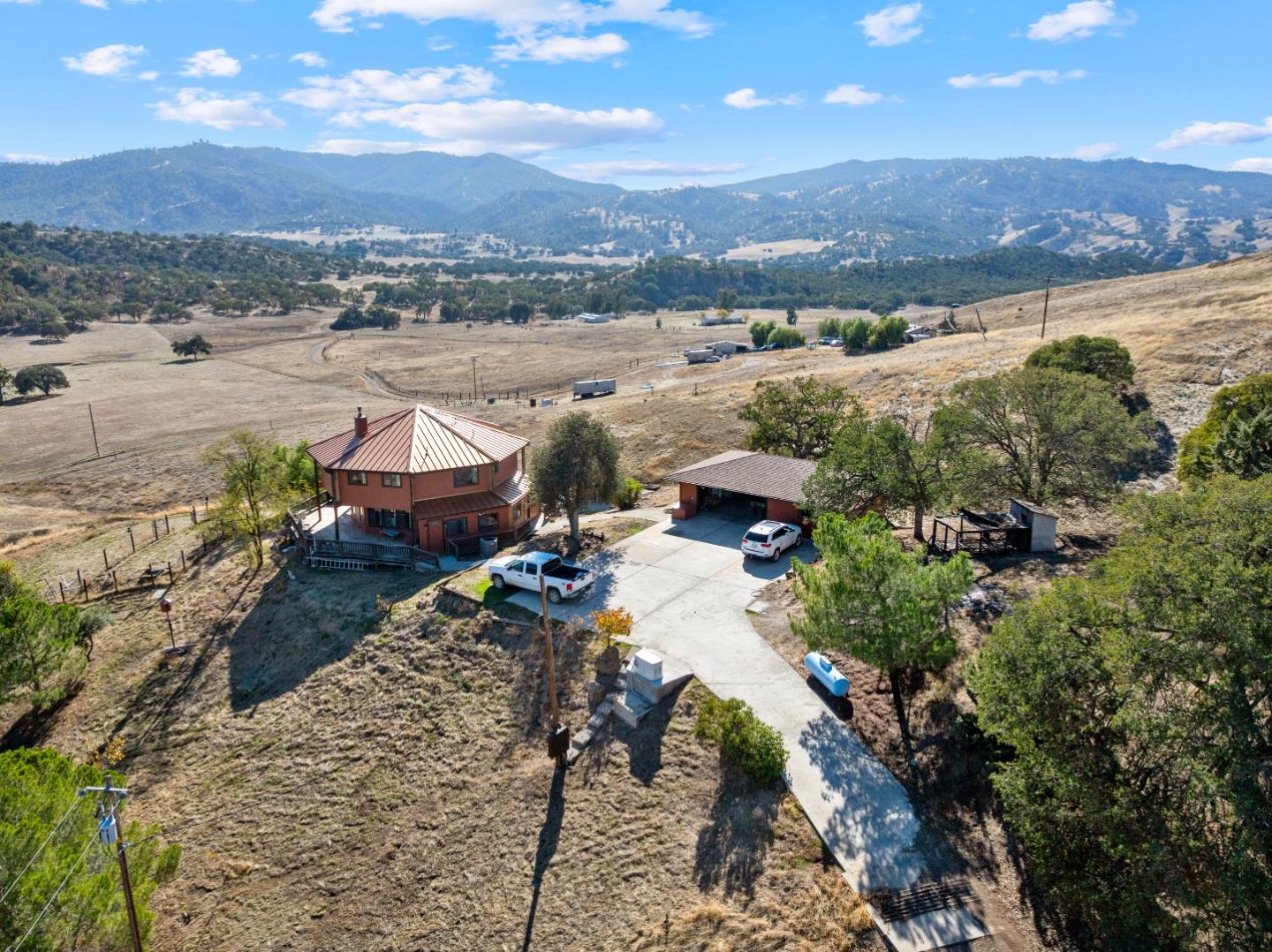 20101 Panoche Road Paicines, CA 95043 - Photo 92 of 97 an aerial view of a house with a garden