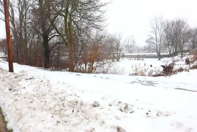 a view of snow covered with snow
