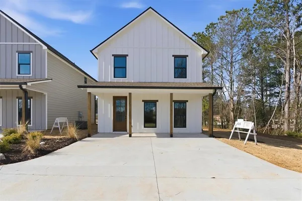 a view of a house with a patio