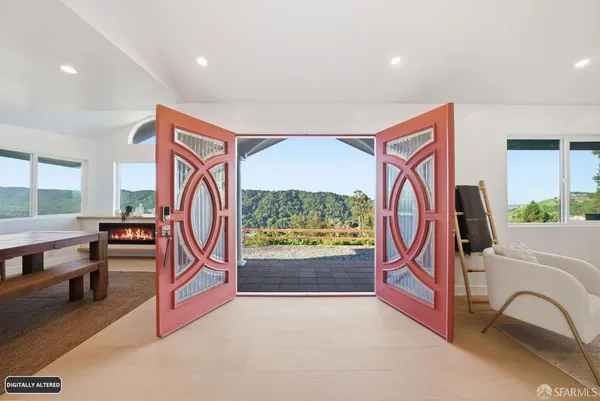 a view of an empty room and window