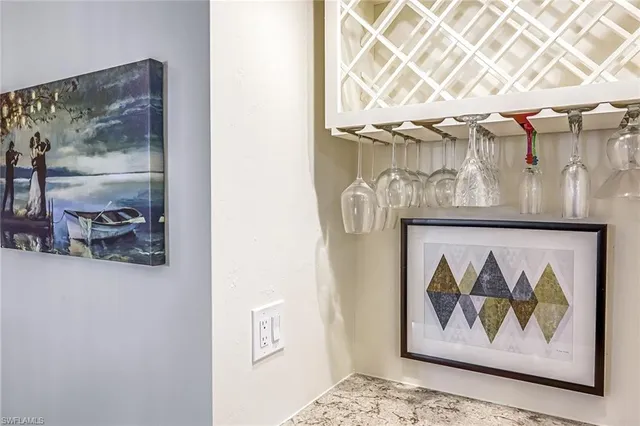 a view of a painting on the wall