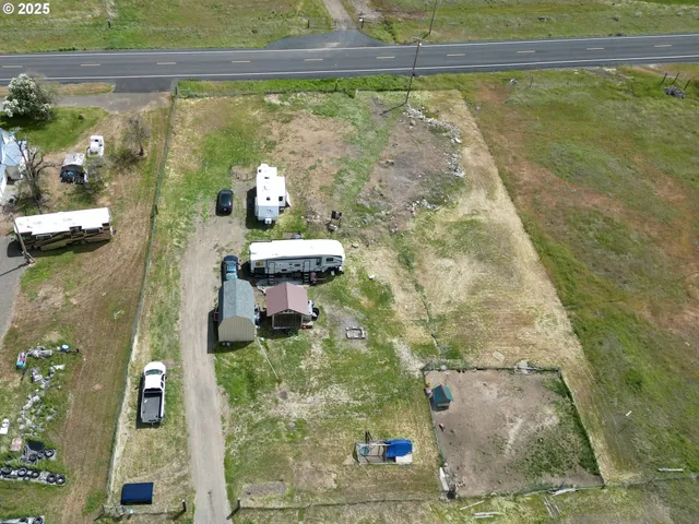 a view of a garden with lawn chairs