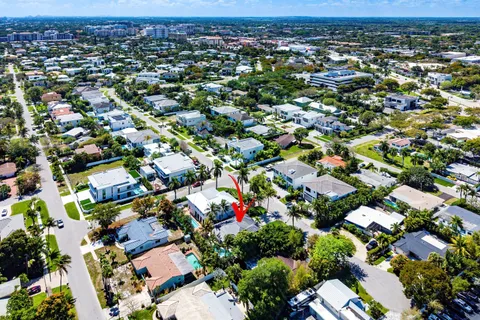 an aerial view of multiple house
