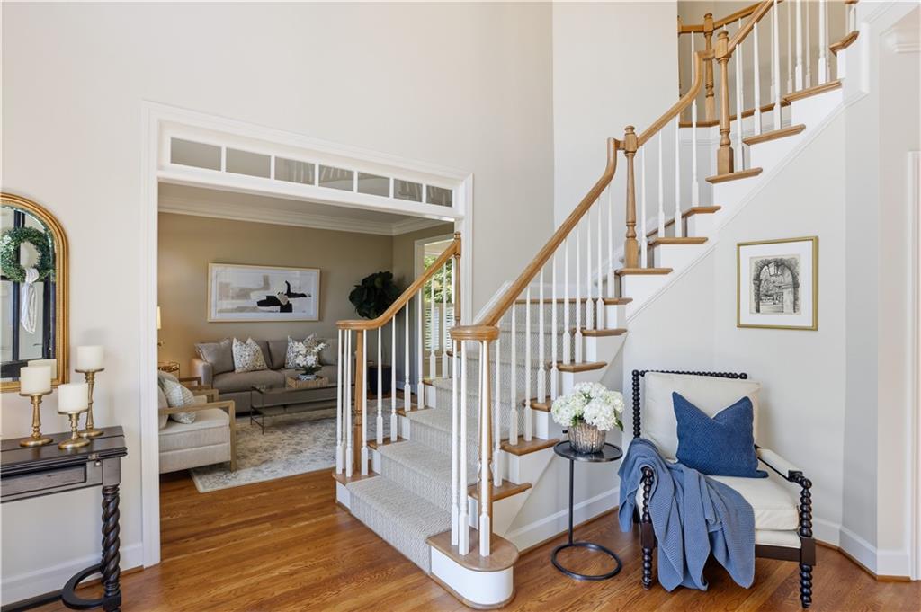 4662 Gilhams Road Roswell, GA 30075 - Photo 24 of 71 a view of entryway livingroom and hall with wooden floor