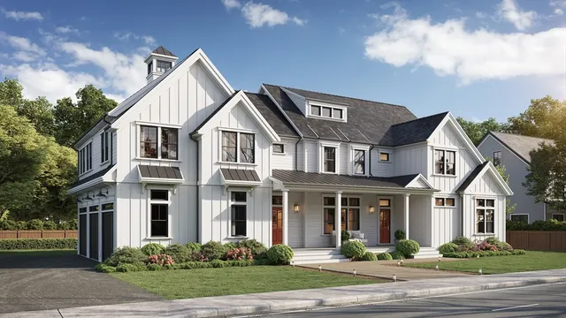 a front view of a residential houses with yard