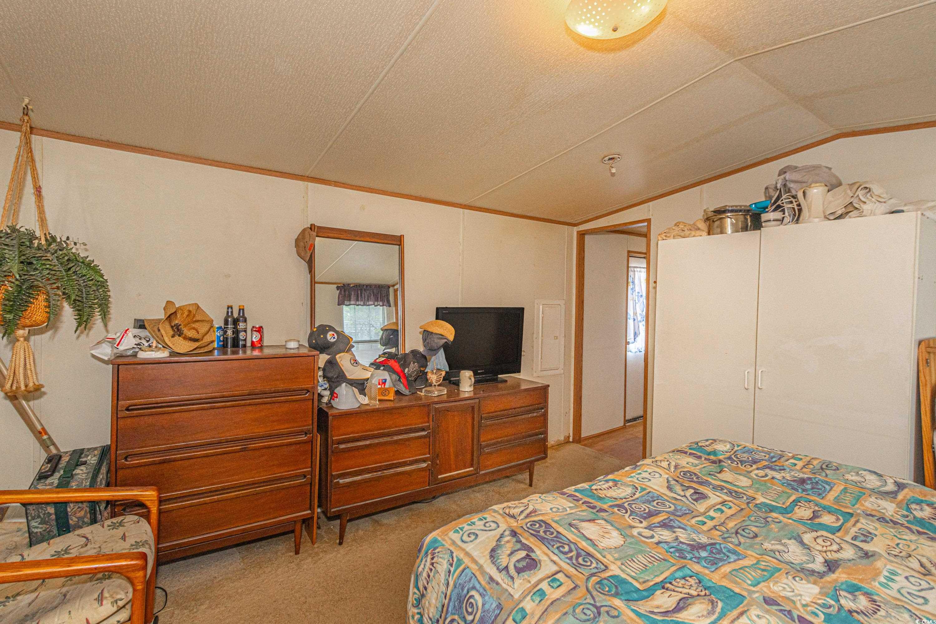 98 Offshore Drive Murrells Inlet, SC 29576 - Photo 12 of 27 Bedroom with vaulted ceiling, light colored carpet