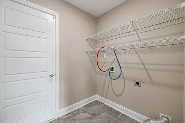 a glass door with white door