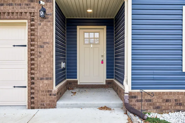 a view of front door of house