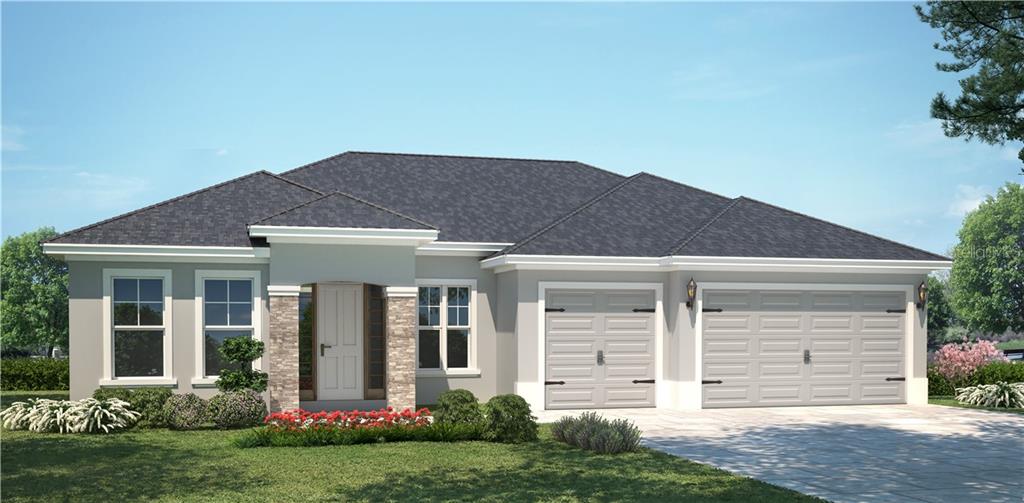 Exterior elevation - a builder's rendering and subject to change without notice.