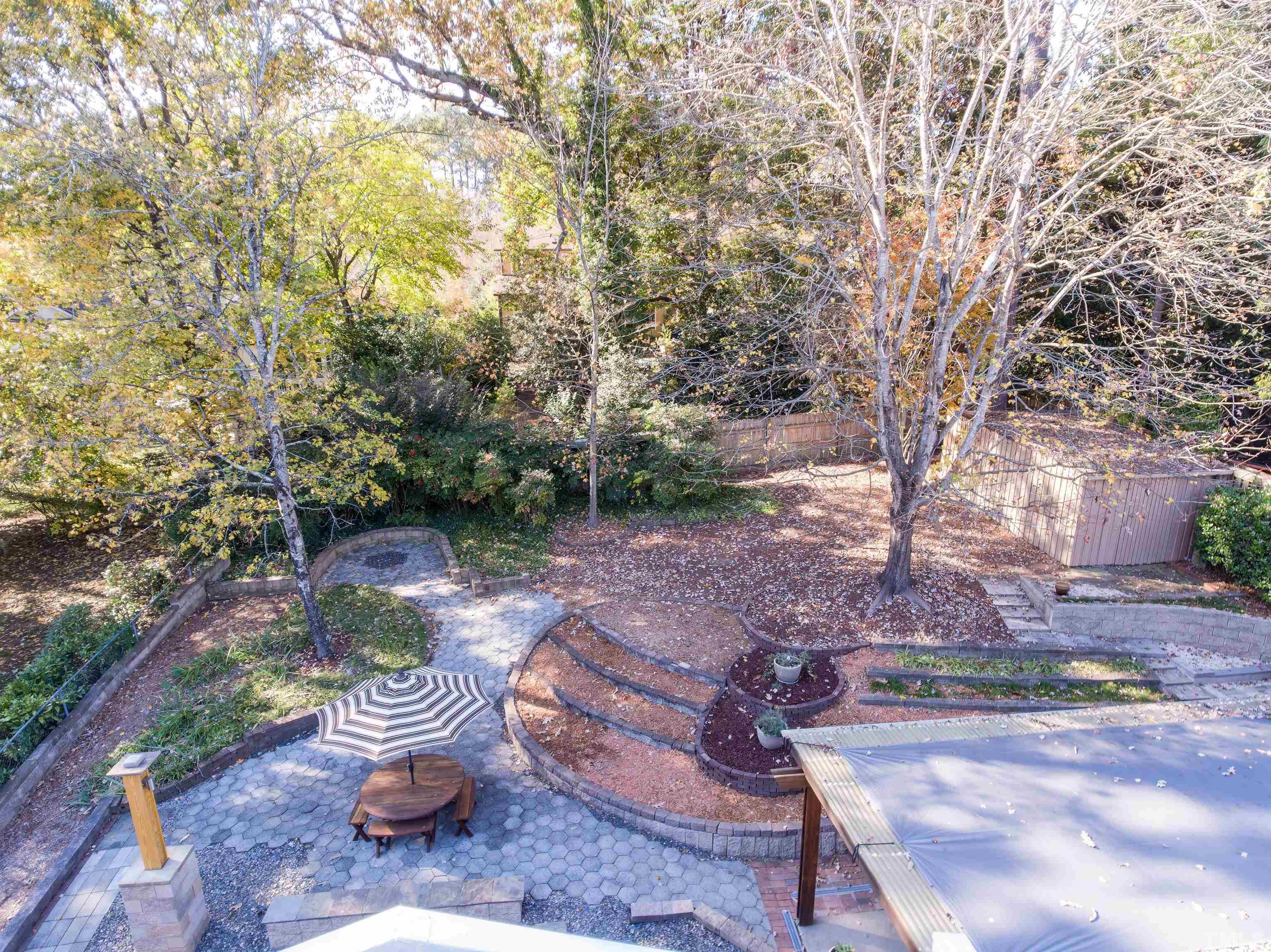 4821 Latimer Road Raleigh, NC 27609 - Photo 7 of 21 a backyard of a house with outdoor seating