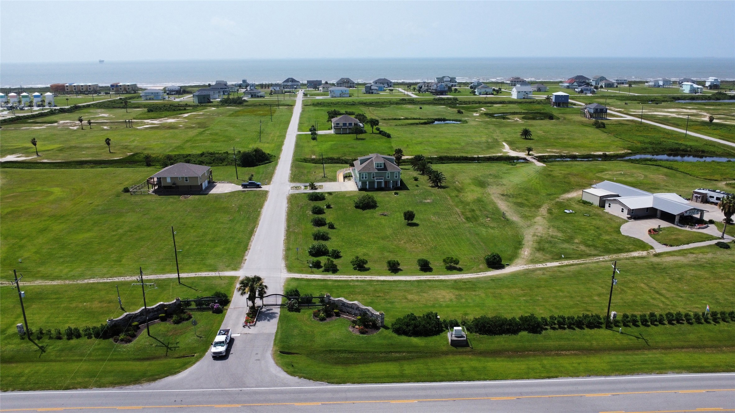 979 Rancho Carribe Drive Crystal Beach, TX 77650 - Photo 49 of 50 Aerial View from across Highway 87