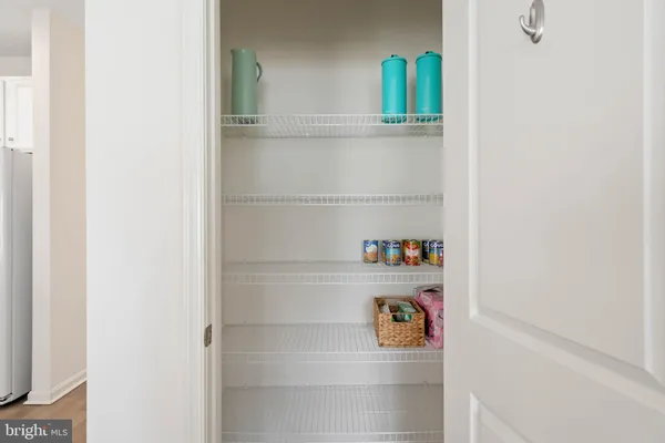 a close view of closet