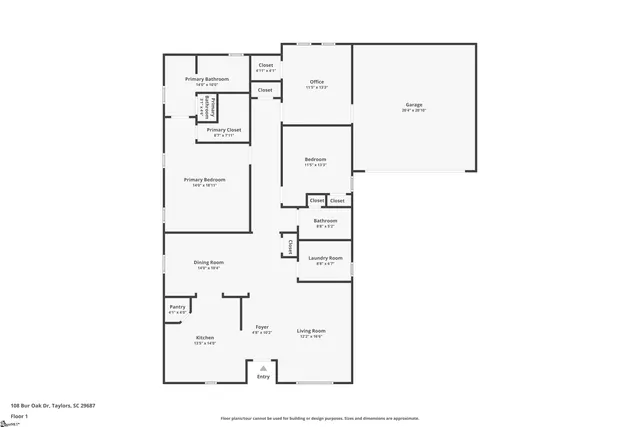 $339,900 | 108 Bur Oak Drive, Taylors, SC 29687