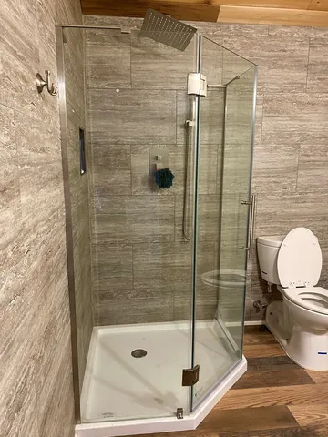 a bathroom with a sink and a shower