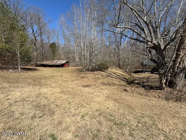 a view of an ocean and a building