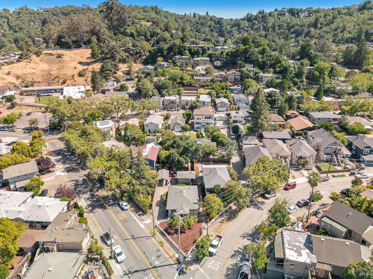 7 Bayview Street San Rafael, CA 94901 - Photo 61 of 79 an aerial view of residential houses with outdoor space and trees