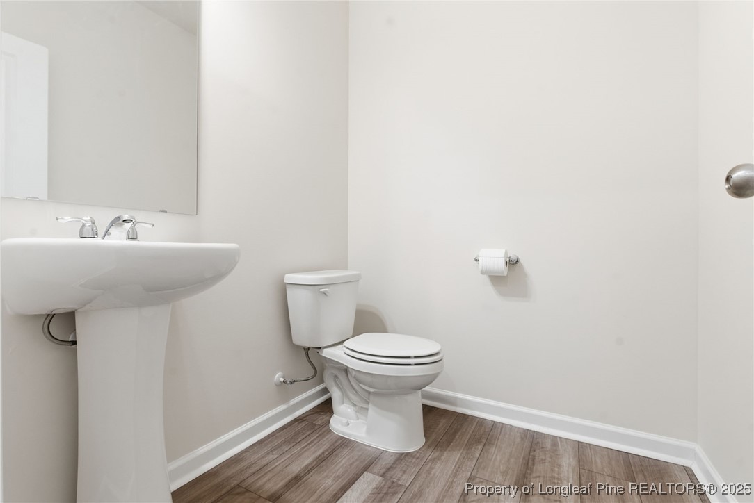 245 Ribbon Rail Street Fuquay-Varina, NC 27526 - Photo 22 of 43 a bathroom with a sink and a toilet