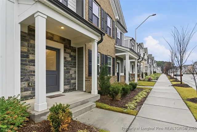 a front view of a building