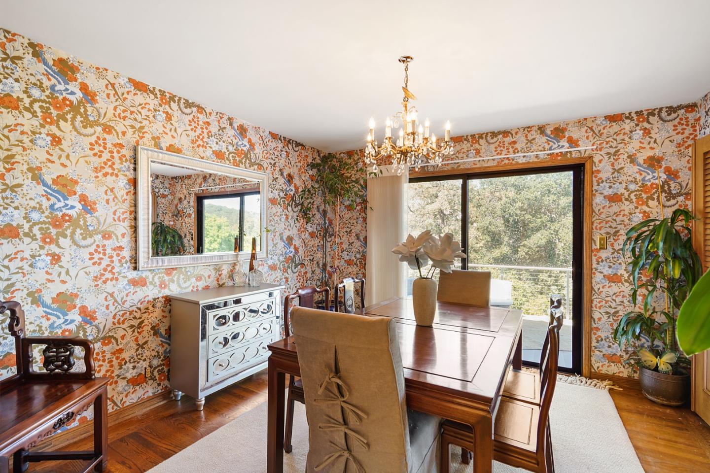 732 Knoll Drive San Carlos, CA 94070 - Photo 14 of 55 a view of a dining room with furniture window and wooden floor