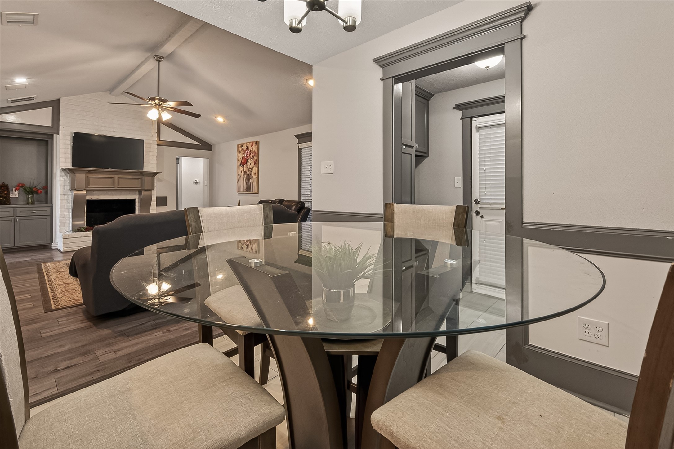 15206 Ridingwood Drive Houston, TX 77489 - Photo 20 of 43 a view of a dining room with furniture and a chandelier