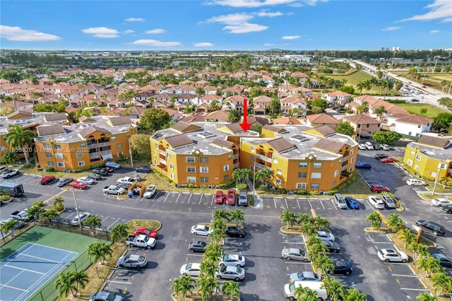 an aerial view of a city