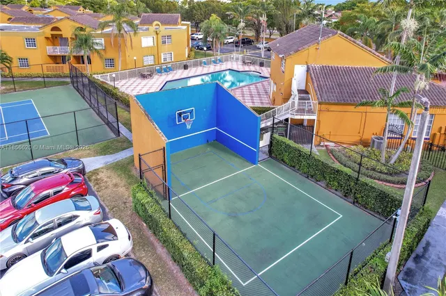 an aerial view of multiple house