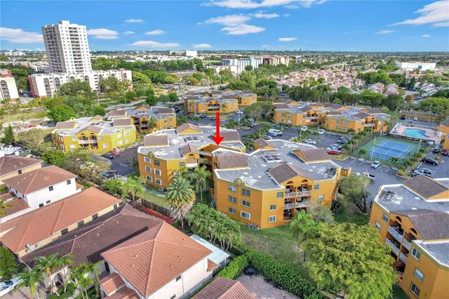 an aerial view of a city