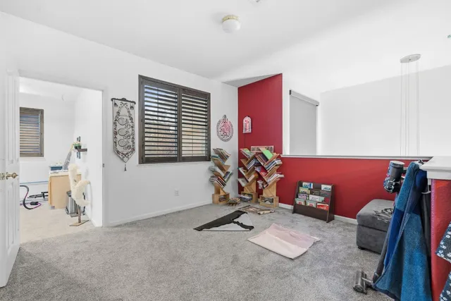 a view of room with gym equipment