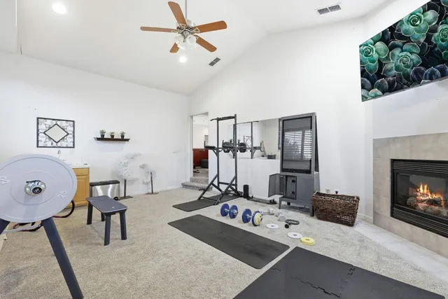 a view of a storage in a room