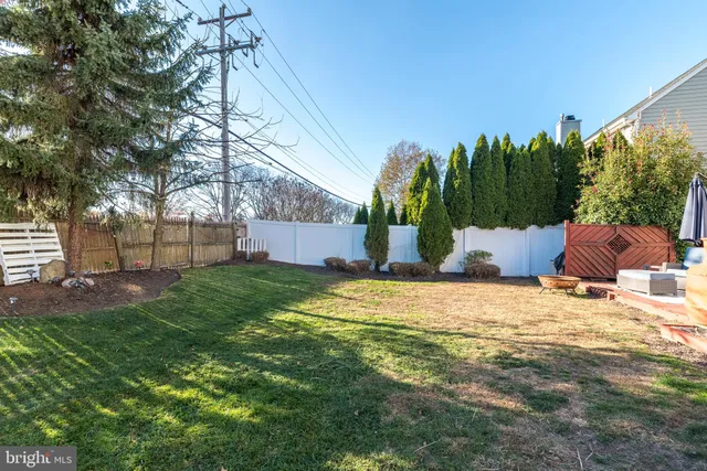 a view of outdoor space with garden and trees