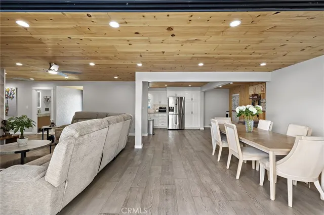 a view of outdoor space with seating area